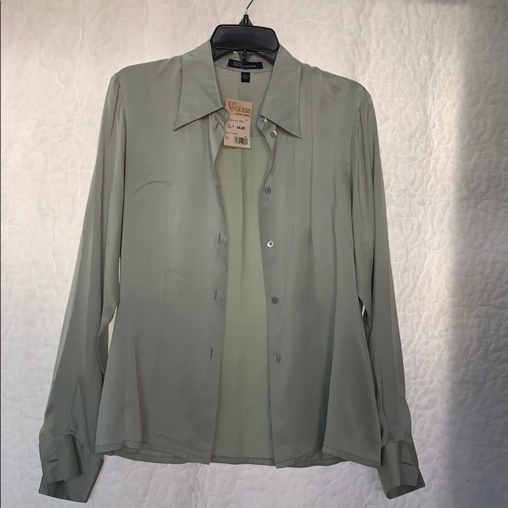 100% Silk satin blouse by GUESS
